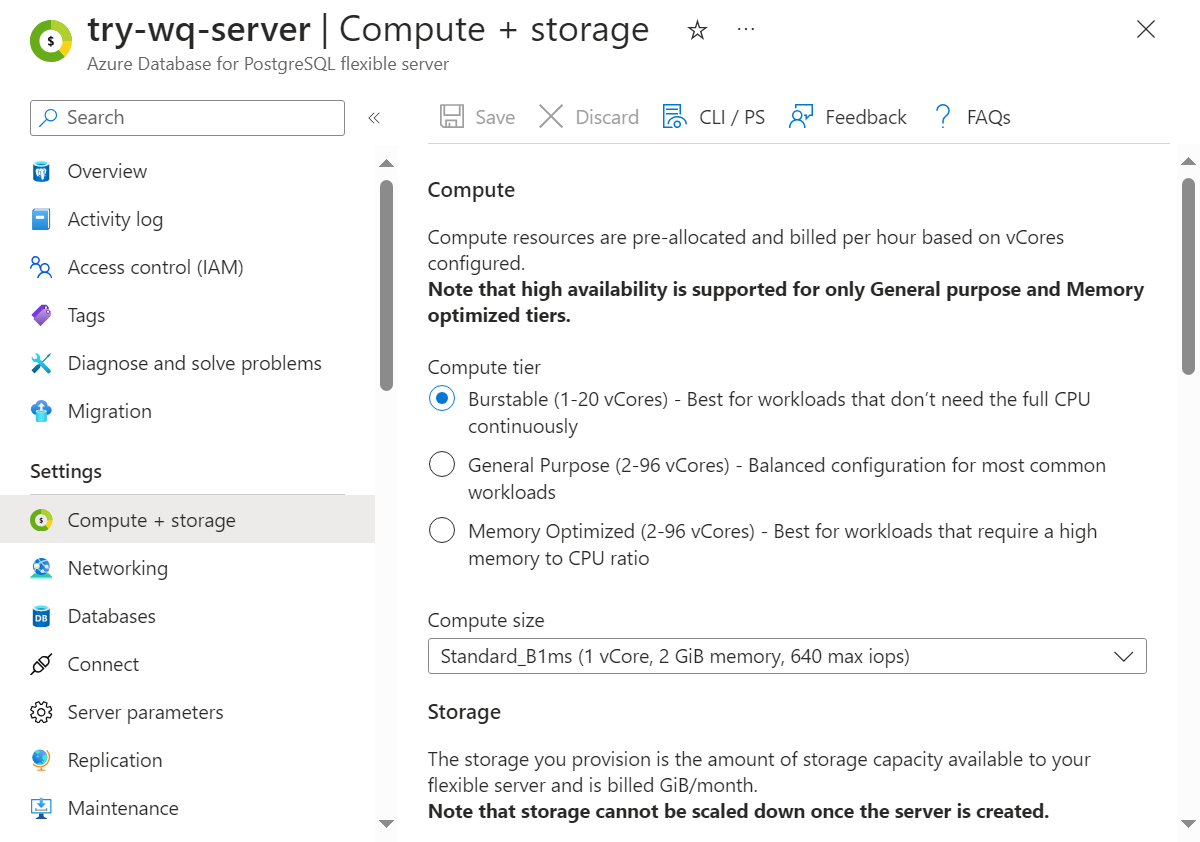 Azure - Database Compute