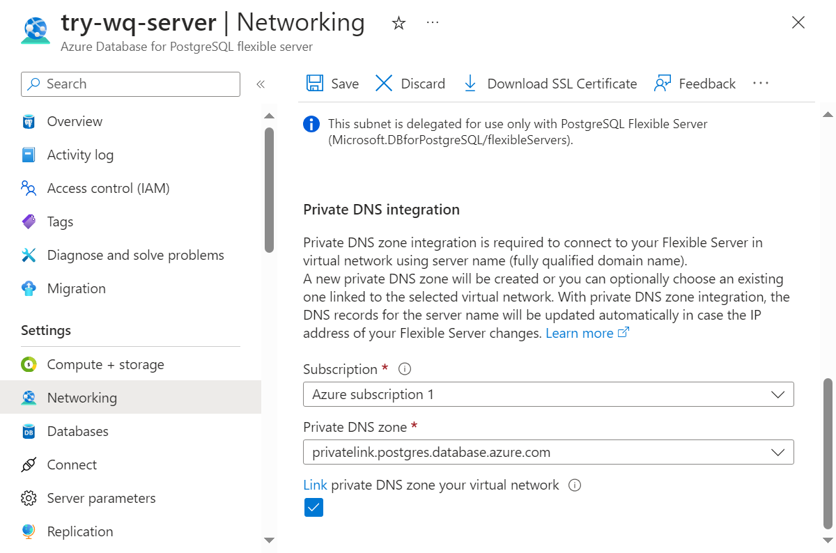 Azure - Database Networking