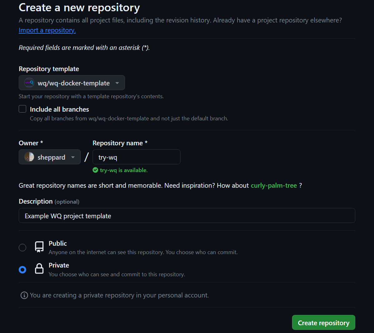 Repository Settings